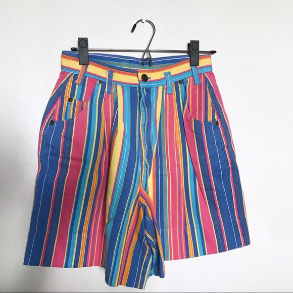 striped vintage shorts
